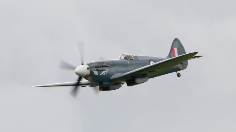 Supermarine Spitfire PS915, painted in markings from PS888 as shown in the Airfix kit, Photograph shared on Flickr with a Attribution 2.0 Generic CC license by Tony Hisgett.
