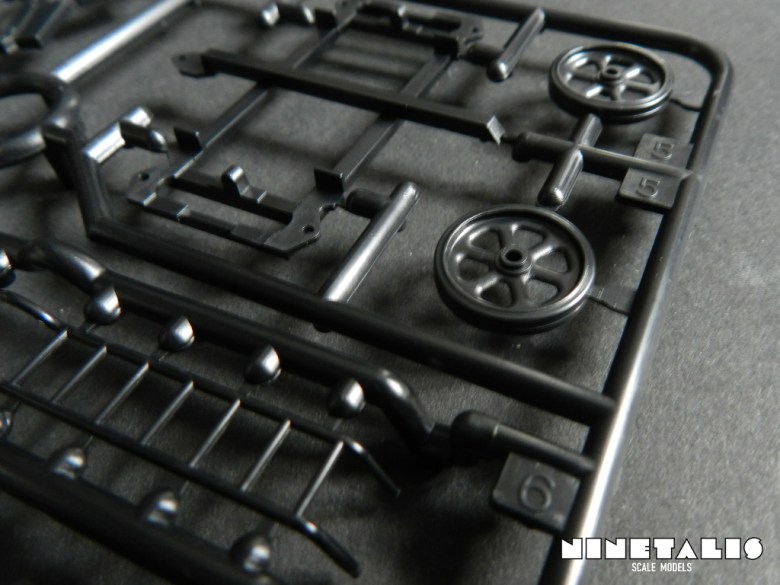 A detail shot of the C sprue in Tamiya's kit number 61036 Kawanishi N1K1 Kyofu Type 11. floatN1K1-sprue1detail