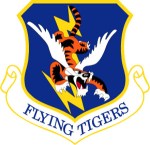 The official 23rd Wing emblem (approved 24 January 1957). Photograph is part of the public domain.