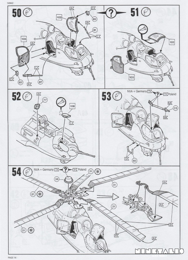 A part of the instruction sheet with Revell's kit n 04942 Mil Mi-24D Hind-Instrcutions1
