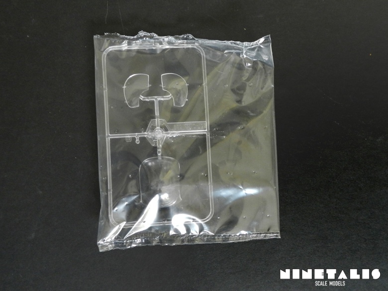 The clear sprue from the Italeri OH-13/AB-47 Coast Guard kit 859, neatly protected in a individual plastic bag.