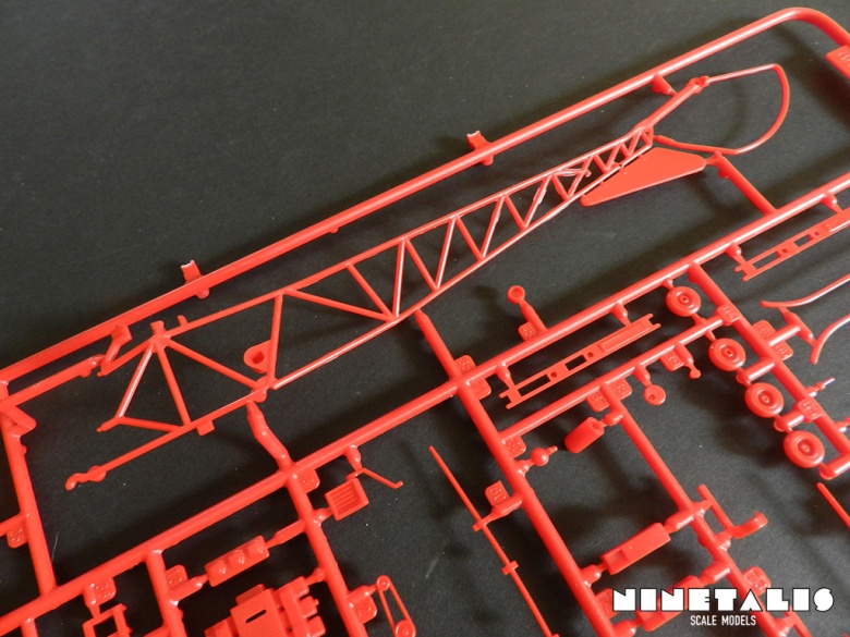 A close up of the tail section on the A sprue from the Italeri OH-13/AB-47 Coast Guard kit 859.