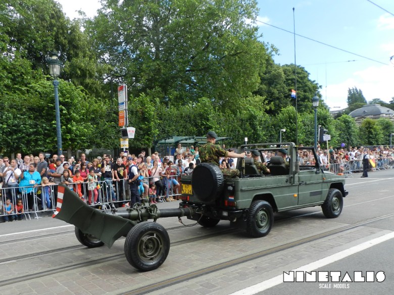A full view of the Netherlands Mercedes Benz Jeeps with 120mm Mortar carriers. Mercedes-Wolf-Netherlands-Army-full