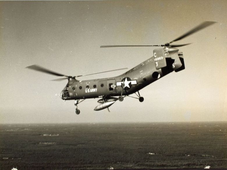 Piasecki H-21C. Photograph is part of the Public Domain. 1023px-piasecki_h-21_c