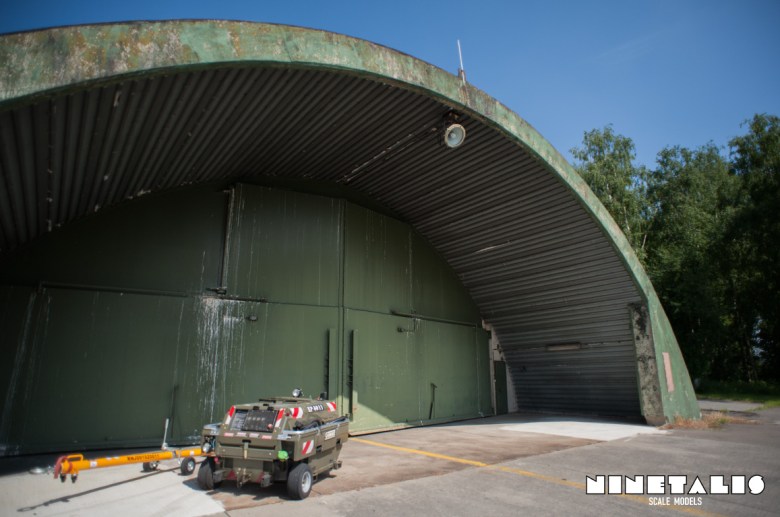 A shot of one of the aircraft hangars found at Beauvechain Air Base, providing some great reference for diorama builders.