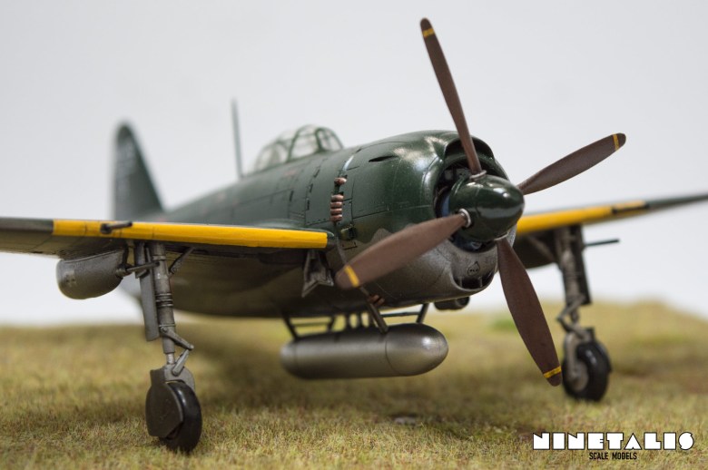 Another close up view of the Tamiya 1/48 Kawanishi N1K1-Ja Shiden in 341st Naval Air Group markings.