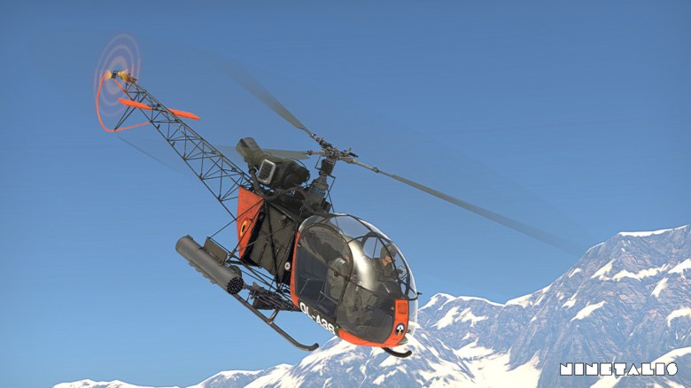 Belgian Air Force Alouette II, Belgian Antartic Expedition 1965-1966, War Thunder Live Skin ninetalis-alouette-ii-antartica-3.jpg
