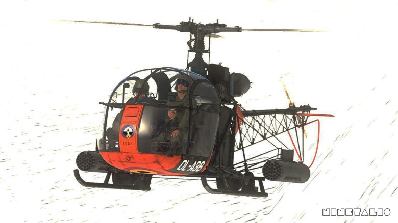 Belgian Air Force Alouette II, Belgian Antartic Expedition 1965-1966, War Thunder Live Skin ninetalis-alouette-ii-antartica-4.jpg